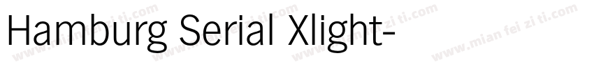 Hamburg Serial Xlight字体转换